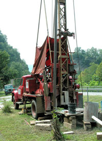 well water drilling rig